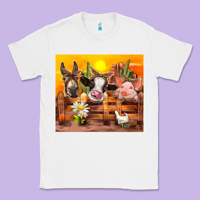 Farm Animal Classic Tee Designed By Tumblerdesignbyshophia