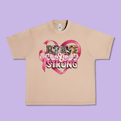 Brave And Strong Cancer Awareness Urban Heavy Tee Designed By Cowgirlartshop