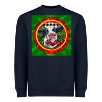 Navy christmas baby holstein face Heavyweight Sweatshirt - LillyAllenDesigns