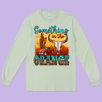Something In The Orange Long Sleeve Tee Designed By Oliviacreatesart