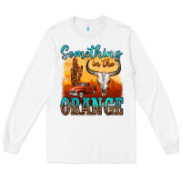 White something in the orange Long Sleeve Tee - OliviaCreatesArt
