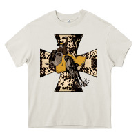 Cream Leopard Bucking Bronco Heavy Core Tee - Bettercallsaul