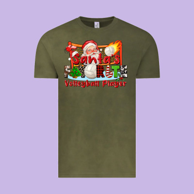 Santas Favorite Volleyball Player Vintage Tee Designed By Cowgirlartshop
