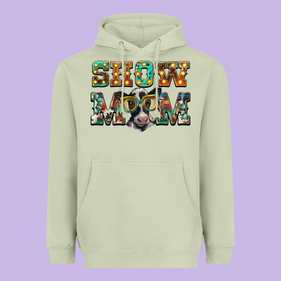 Show Mom Baby Cow Heavyweight Hoodie Designed By Barkaloodesign