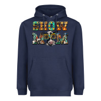 Navy show mom baby cow Heavyweight Hoodie - BarkalooDesign