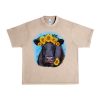 French Oak black angus with sunflower Urban Heavy Tee - RanaPortraitStore