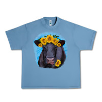 Pebble Blue black angus with sunflower Urban Heavy Tee - RanaPortraitStore