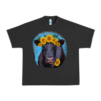 Pigment Black black angus with sunflower Urban Heavy Tee - RanaPortraitStore