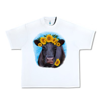 White black angus with sunflower Urban Heavy Tee - RanaPortraitStore