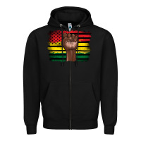 Black june juneteenth Zipper Hoodie - Artiststas