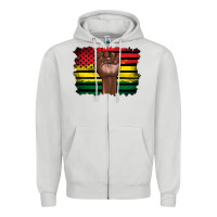 Dove Grey june juneteenth Zipper Hoodie - Artiststas