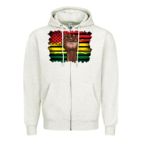 Oatmeal Heather june juneteenth Zipper Hoodie - Artiststas