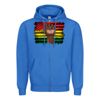 True Royal june juneteenth Zipper Hoodie - Artiststas