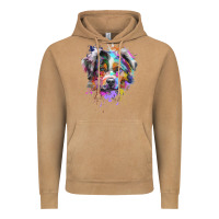 Vintage Camel Splash Art Australian Shepherd   Aussie Lover Gifts Vintage Hoodie - longCreatives