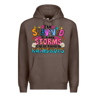 Coffee ive survived too many storms to be thered by raind Premium Hoodie - CowhideDigitalArt