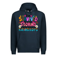 Navy ive survived too many storms to be thered by raind Premium Hoodie - CowhideDigitalArt