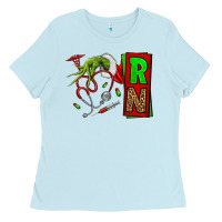 Baby Blue Christmas Character  Nurse Ladies Tee - NancyCooperArtShop