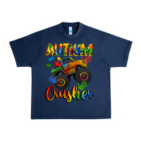 Navy autism crusher Urban Heavy Tee - CowGirlArtShop