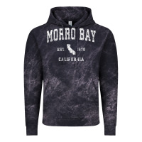 Cloud Black Morro Bay California CA Vintage Athletic Sports Design Vintage Hoodie - longCreatives