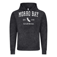 Vintage Black Morro Bay California CA Vintage Athletic Sports Design Vintage Hoodie - longCreatives