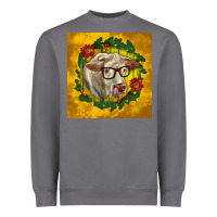 Storm christmas charolais cow face Heavyweight Sweatshirt - LillyAllenDesigns