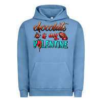 Pigment Pebble Blue chocolate is my valentine Urban Hoodie - AdoDesignShop