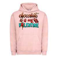 Pigment Salmon chocolate is my valentine Urban Hoodie - AdoDesignShop
