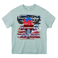 Arona bull skull america Heavy Core Tee - JahusDesignShop