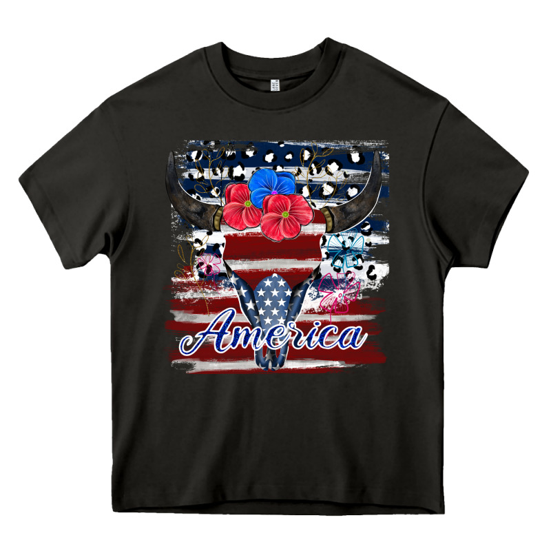 Bull Skull America Heavy Core Tee by JahusDesignShop | Teevron