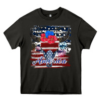 Asphalt bull skull america Heavy Core Tee - JahusDesignShop