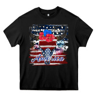 Black bull skull america Heavy Core Tee - JahusDesignShop