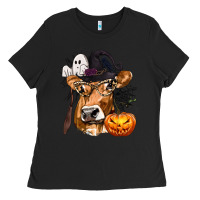 Boo Heifer Cow Halloween Ladies Tee | Teevron
