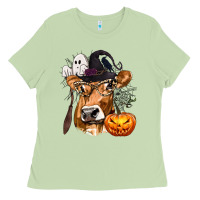 Matcha Boo Heifer Cow Halloween Ladies Tee - texasbilliewilder