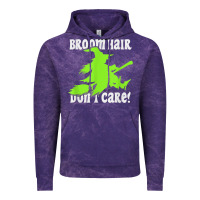 Cloud Purple witches saying broom hair dont care halloween camper joke Vintage Hoodie - longCreatives