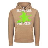 Vintage Coffee witches saying broom hair dont care halloween camper joke Vintage Hoodie - longCreatives