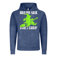 Vintage Denim witches saying broom hair dont care halloween camper joke Vintage Hoodie - longCreatives