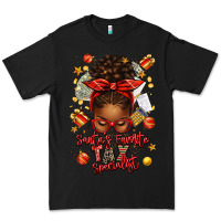 Black santa favorite tax specialist afro messy bun Premium Tee - texasbilliewilder