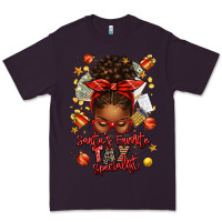 Plum santa favorite tax specialist afro messy bun Premium Tee - texasbilliewilder