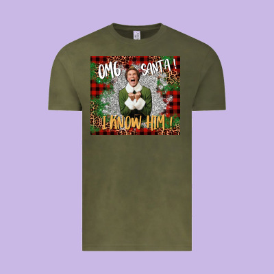 Omg Santa I Know Him Elf Vintage Tee Designed By Cowgirlartshop