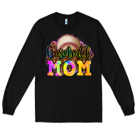 Black baseball mom Long Sleeve Tee - OliviaCreatesArt