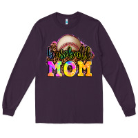 Plum baseball mom Long Sleeve Tee - OliviaCreatesArt