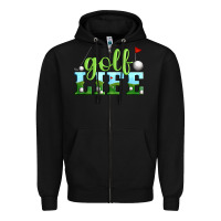Black golf life Zipper Hoodie - Artiststas