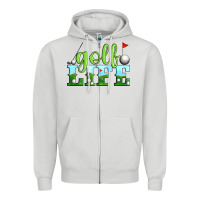 Dove Grey golf life Zipper Hoodie - Artiststas