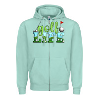 Seafoam golf life Zipper Hoodie - Artiststas