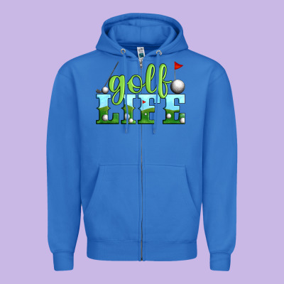 Golf Life Zipper Hoodie Designed By Artiststas
