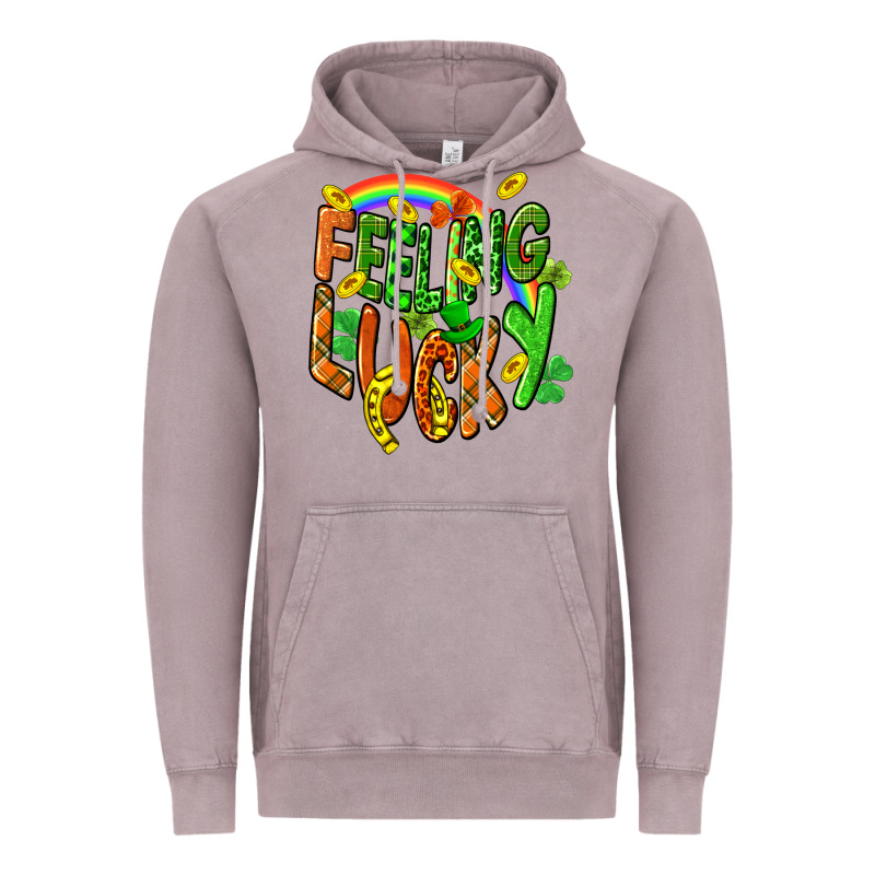 St. Patrick's Day Feeling Lucky Vintage Hoodie by CowGirlArtShop | Teevron