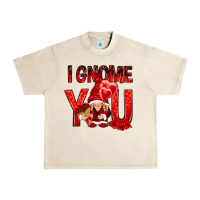 I Gnome You With Roses Valentine's Day Urban Heavy Tee | Teevron