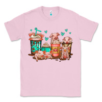 Bubblegum Pink cute pigs coffee Classic Tee - Jasminsmagicworld