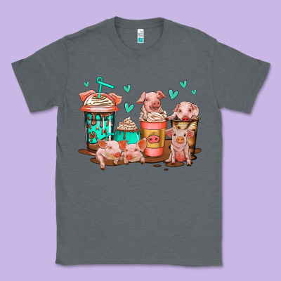 Cute Pigs Coffee Classic Tee Designed By Jasminsmagicworld