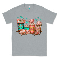 Heather Grey cute pigs coffee Classic Tee - Jasminsmagicworld